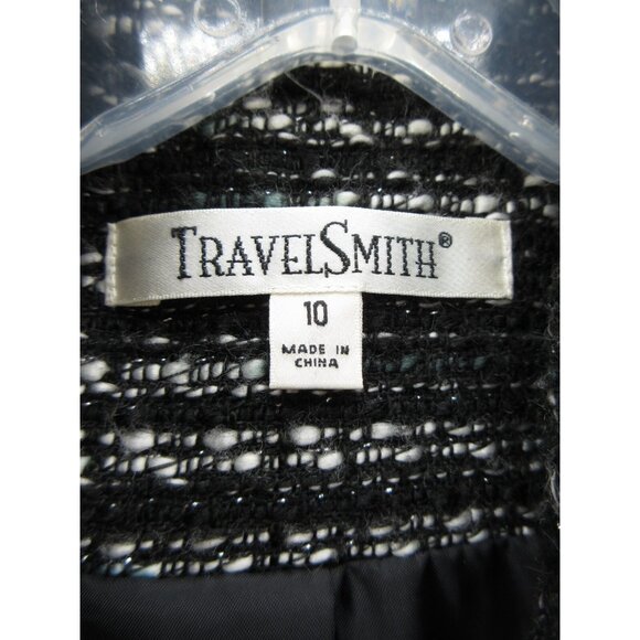 Travel Smith Jacket 10 Tweed Blazer Button Down Textured Boucle Lined - Picture 8 of 10